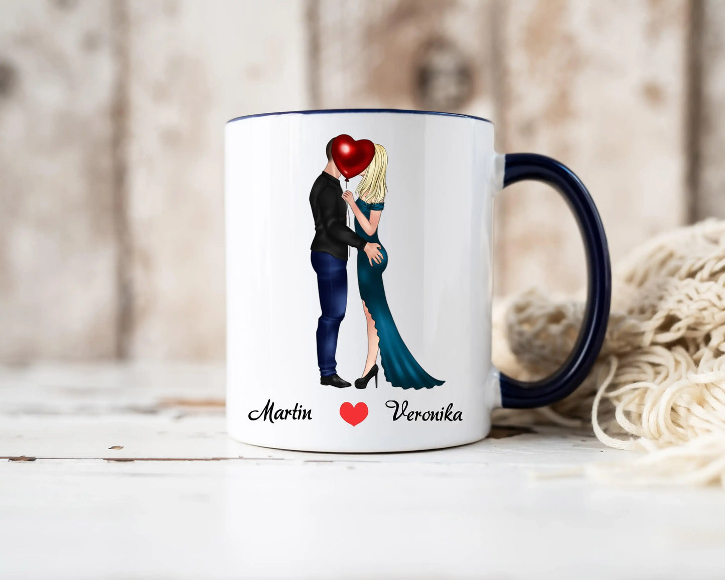 Hrnek - Líbající se pár - Chci tě. Potřebuji tě. Miluji tě - Climo.cz