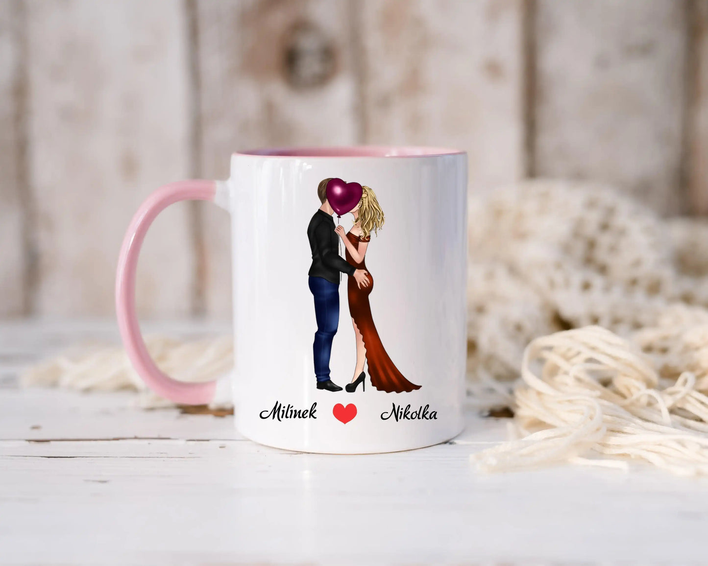 Hrnek - Líbající se pár - I Love You to the moon and back - Climo.cz