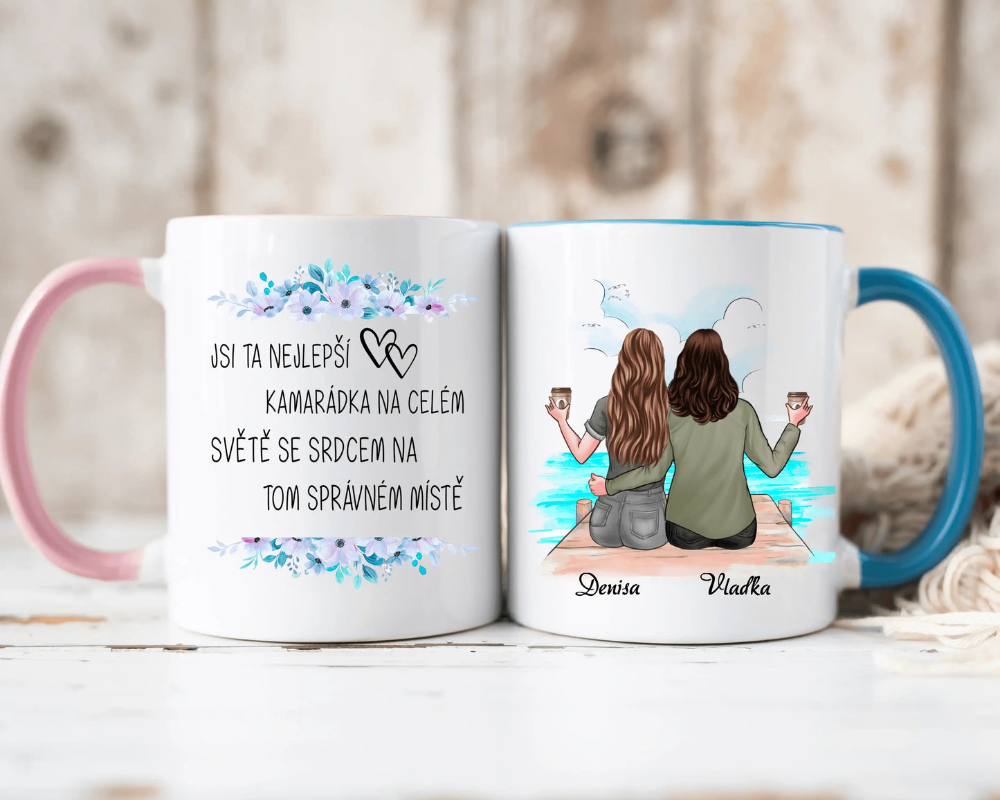 Hrnek - Matka a Dcera 3. verze - Jsi ta nejlepší kamarádka na celém světě se srdcem na tom správném místě - Climo.cz
