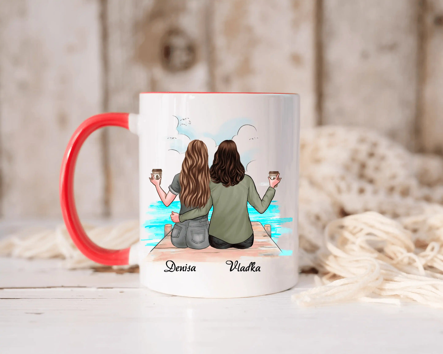 Hrnek - Matka a Dcera - Jsi ta nejlepší kamarádka na celém světě se srdce na tom správém místě - Climo.cz