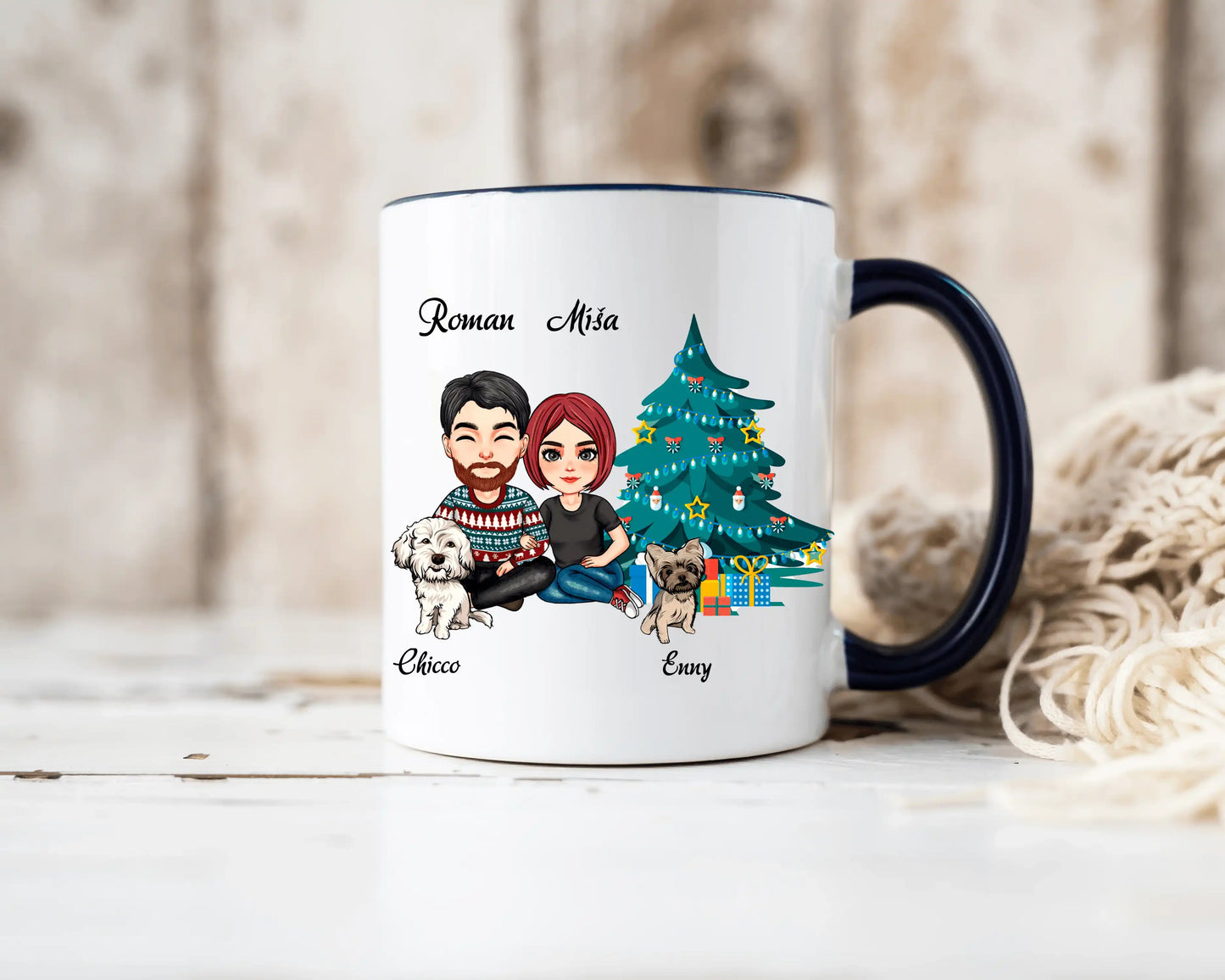Hrnek - Navždy spolu - Vánoce 4. verze - Se psy - Climo.cz