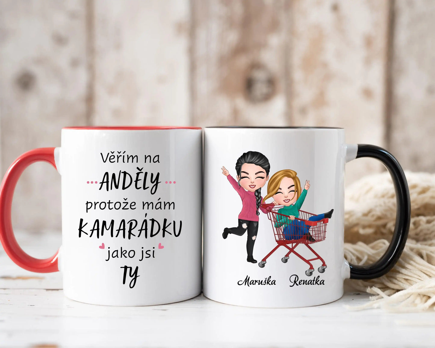 Hrnek - Nejlepší kamarádka Chibi Supermarket - Věřím na ANDĚLY protože mám KAMARÁDKU jako jsi TY - Climo.cz