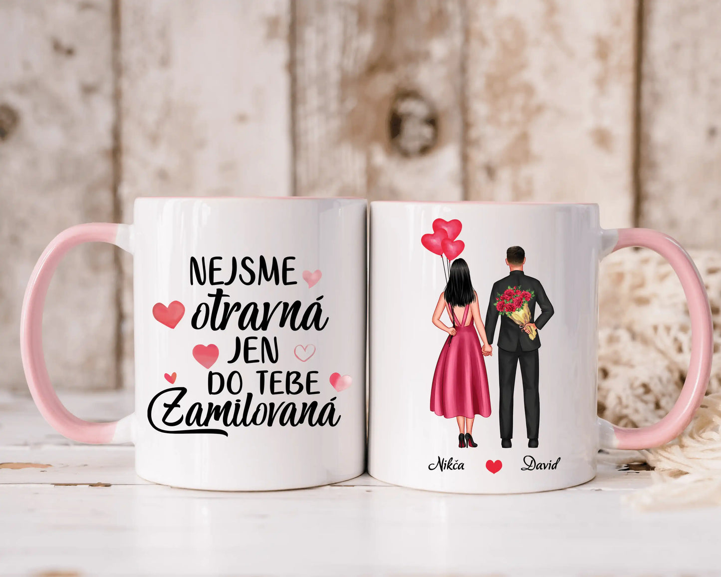 Hrnek - Zamilovaný pár 2. verze - Nejsem otravná jen do tebe ZAMILOVANÁ - Climo.cz