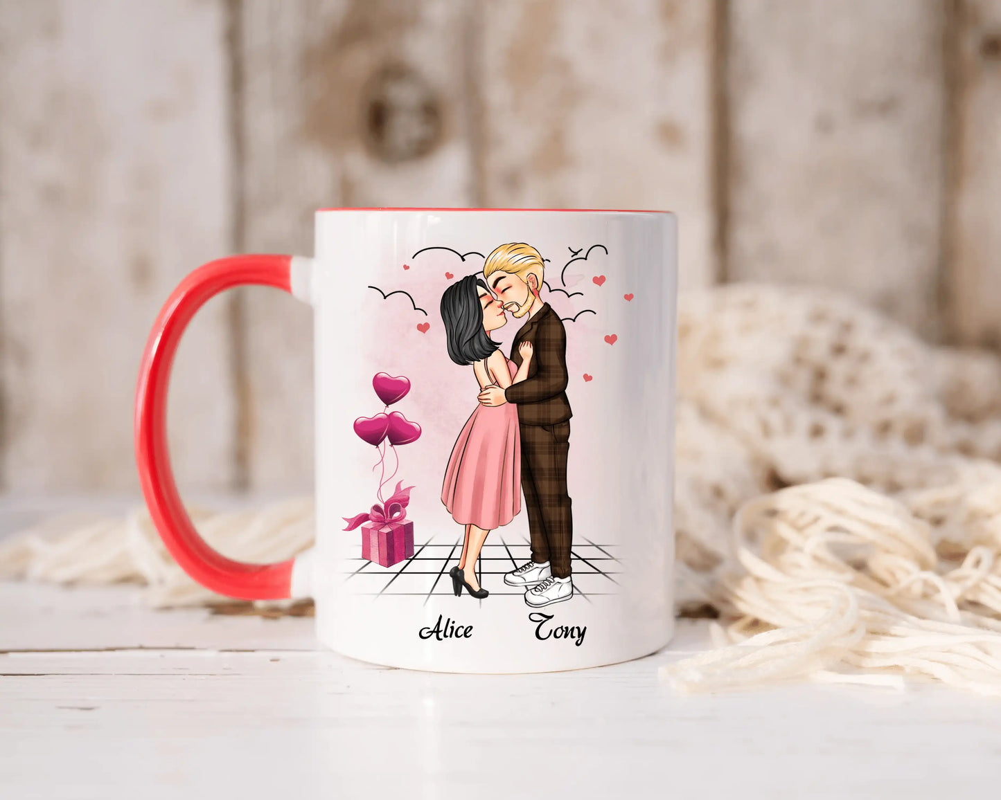 Sada hrnků 2 ks 330 ml - Líbající se pár 4 - Climo.cz