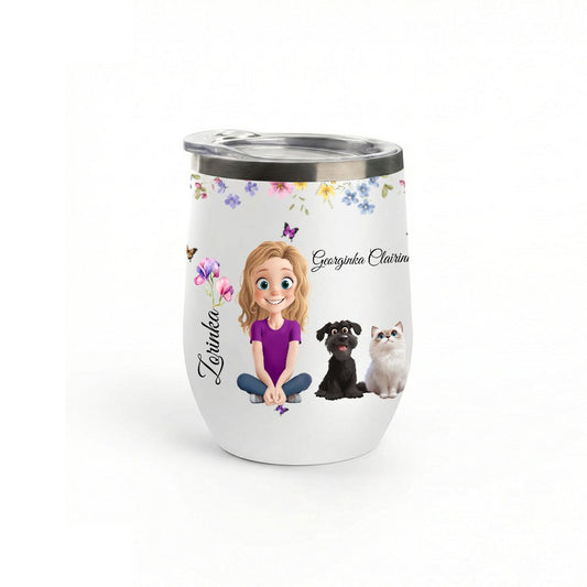 Termohrnek nerezový, 380 ml - pro milovníky psů a koček