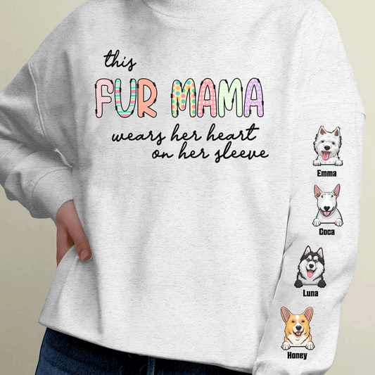 Mikina - This fur mama wears her heart on her sleeve - Až 6 psů - Climo
