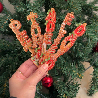 Personalizovaná akrylová ozdoba, vánoční dárek 100