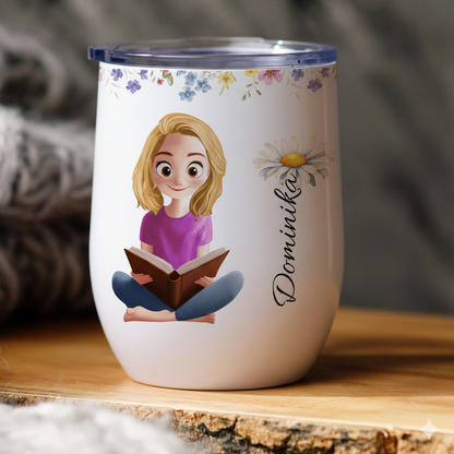 Termohrnek nerezový, 350 ml - pro milovnice knih