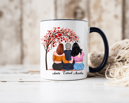 Hrnek - Tatínek a Dcera s třešňovými květy - do 4 dcery - Climo