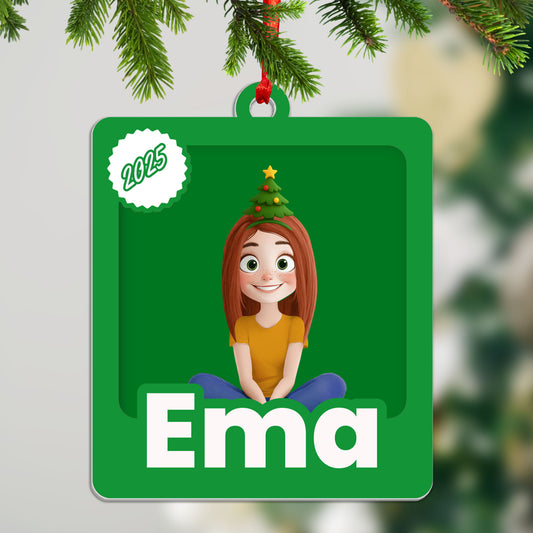 Personalizovaná akrylová ozdoba, vánoční dárek  35