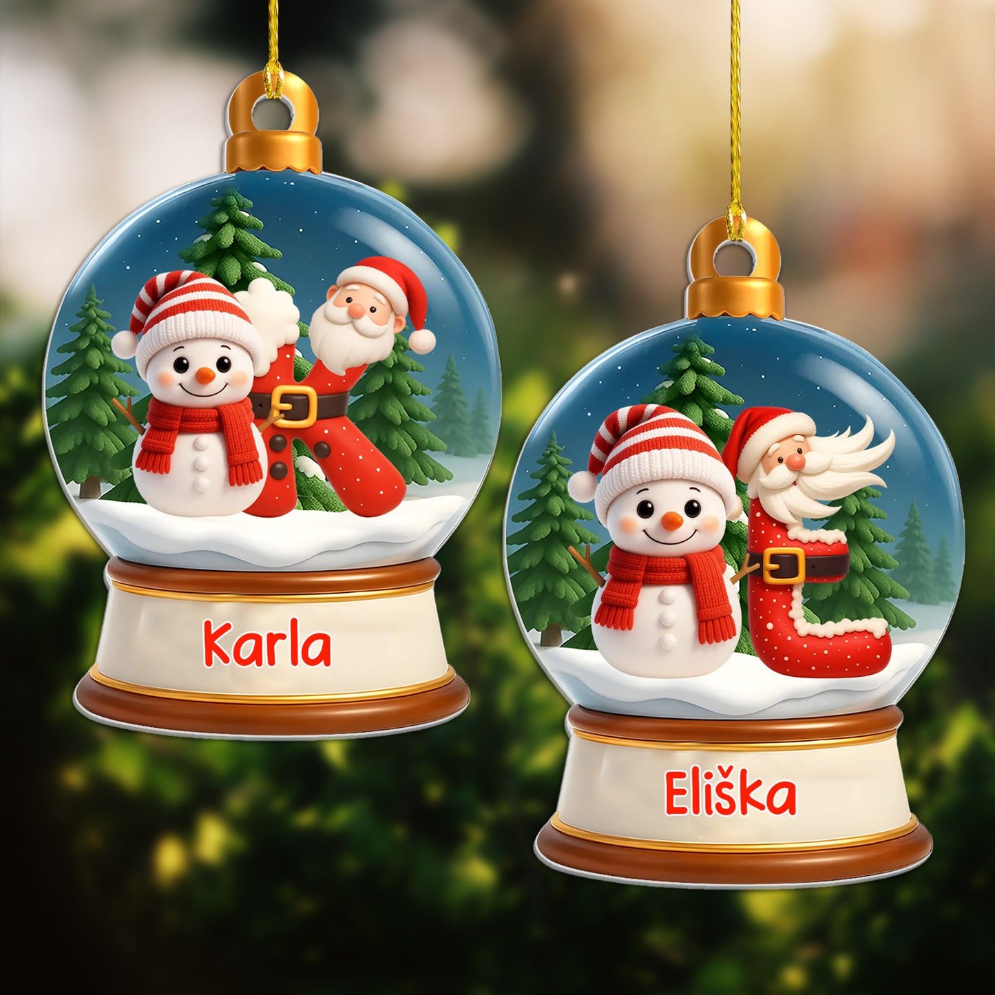 Personalizovaná akrylová ozdoba, vánoční dárek 62