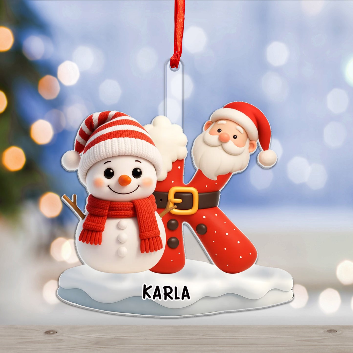 Personalizovaná akrylová ozdoba, vánoční dárek  59