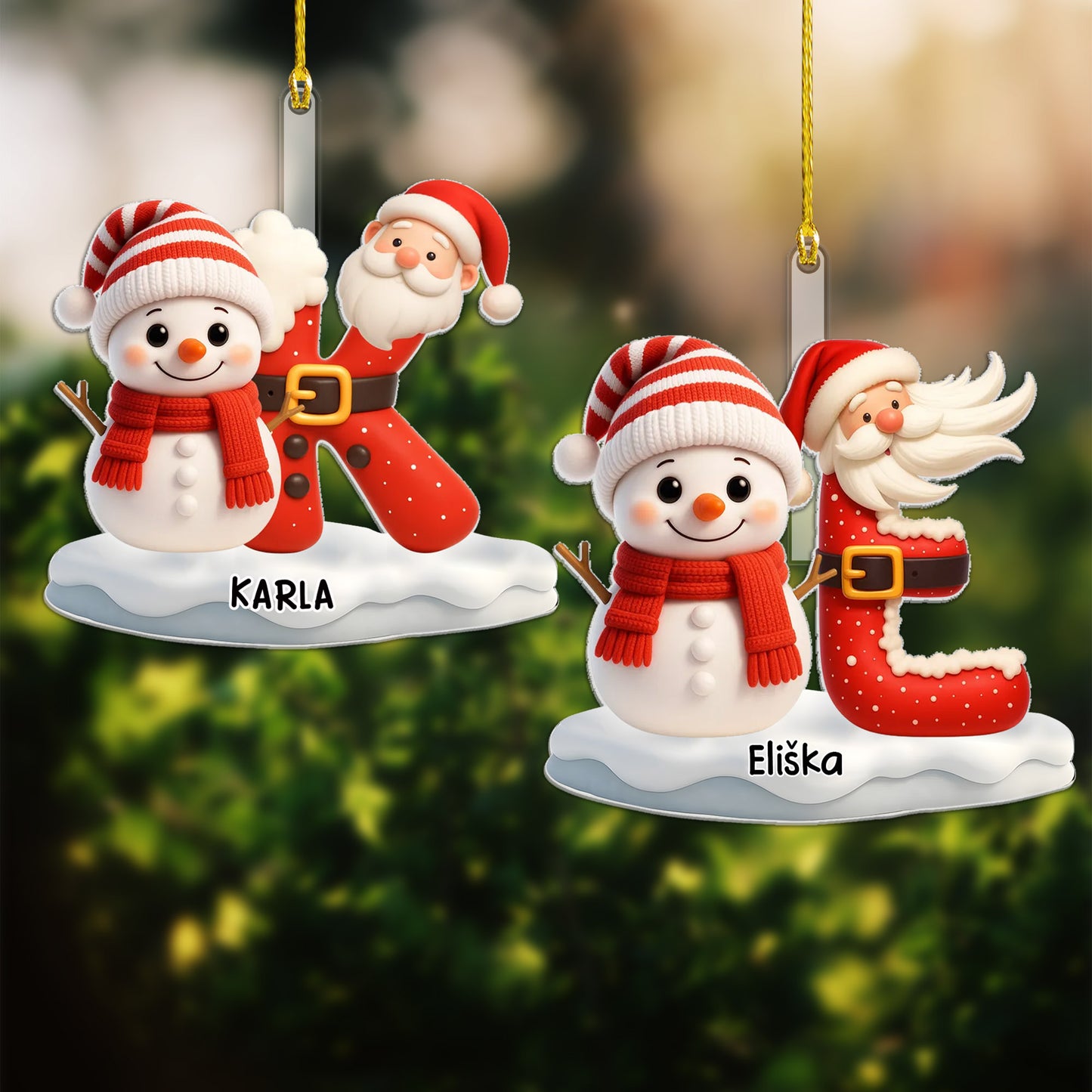 Personalizovaná akrylová ozdoba, vánoční dárek  59