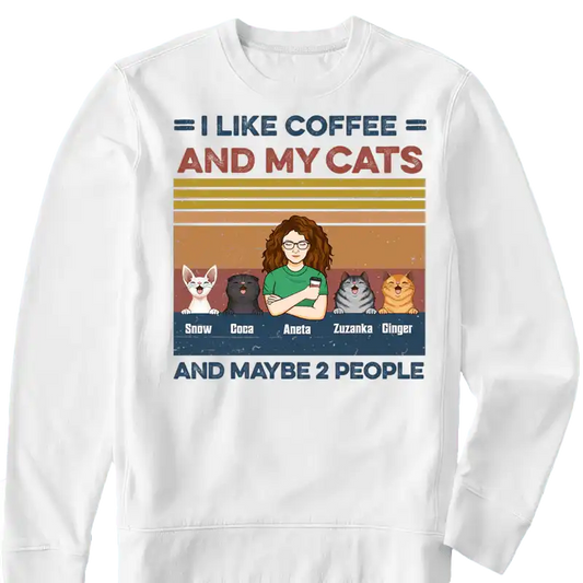 Mikina - Mám rád kávu a své kočky - až 4 kočky - Climo