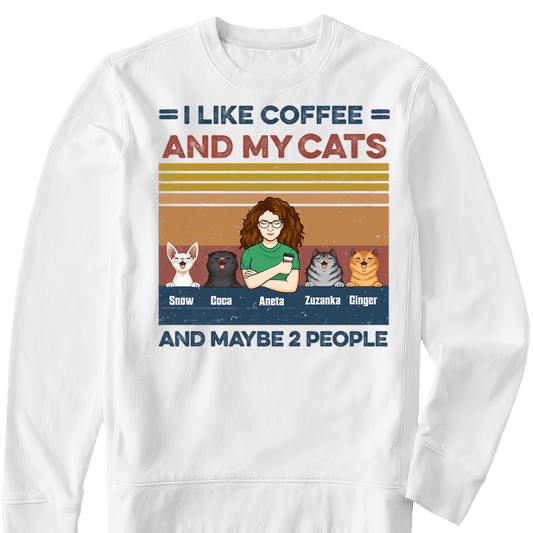 Mikina - Mám rád kávu a své kočky - až 4 kočky - Climo