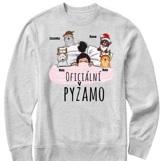 Mikina - Oficiální pyžamo 1 - až 4 mazlíčků - Vánoční verze