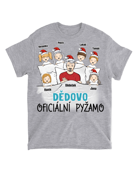 Tričko - Dědovo oficiální pyžamo - Až 6 dětí