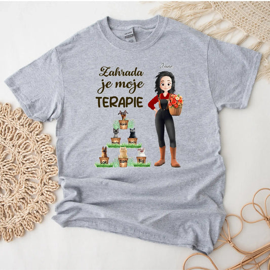 Tričko - Zahrada je moje terapie