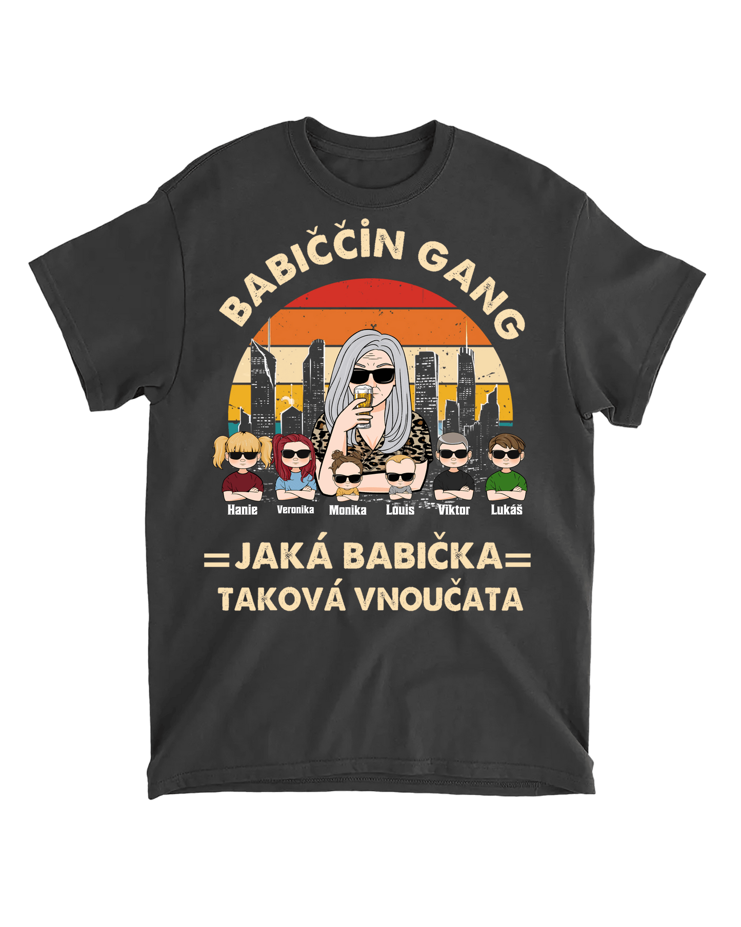 Tričko - Babiččin gang - Jaká babička, taková vnoučata