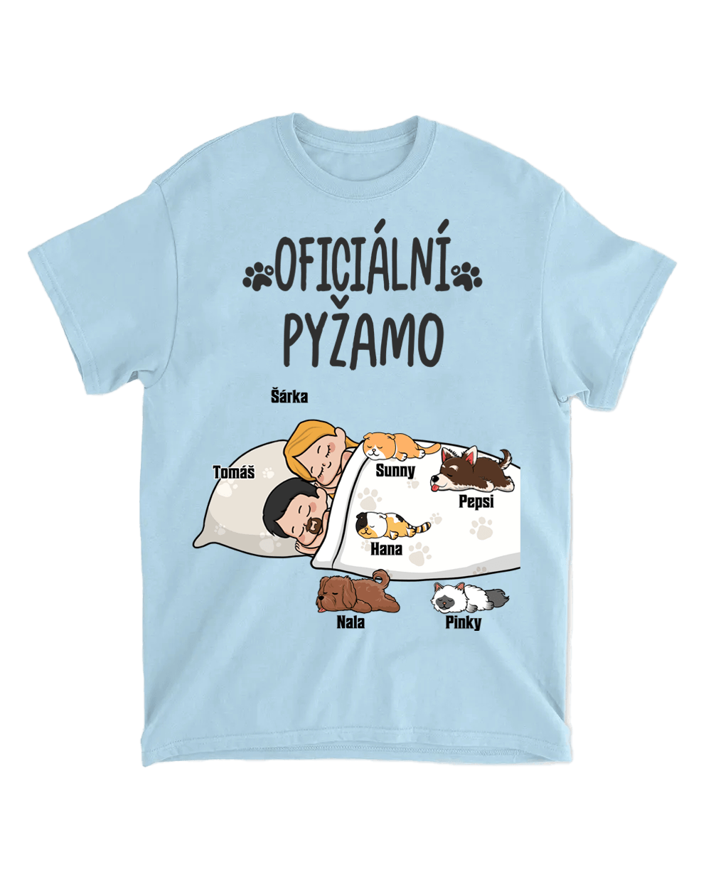 Tričko - Oficiální pyžamo 3 - až 6 psů - 2 lidé - Climo