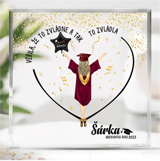 Akrylový plak - Dárek k promoci - Climo.cz
