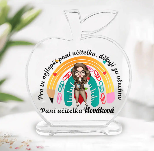 Akrylový plak - Děkuji, jste ta nejlepší učitelka 2 - Climo.cz