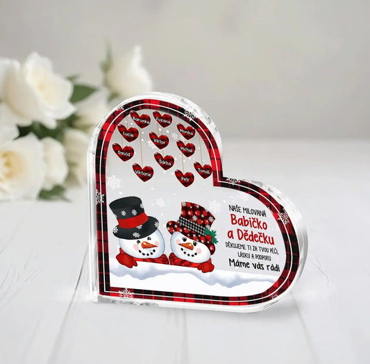 Akrylový plak - Naše milovaná babičko a dědečku - až 12 dětí - Climo.cz