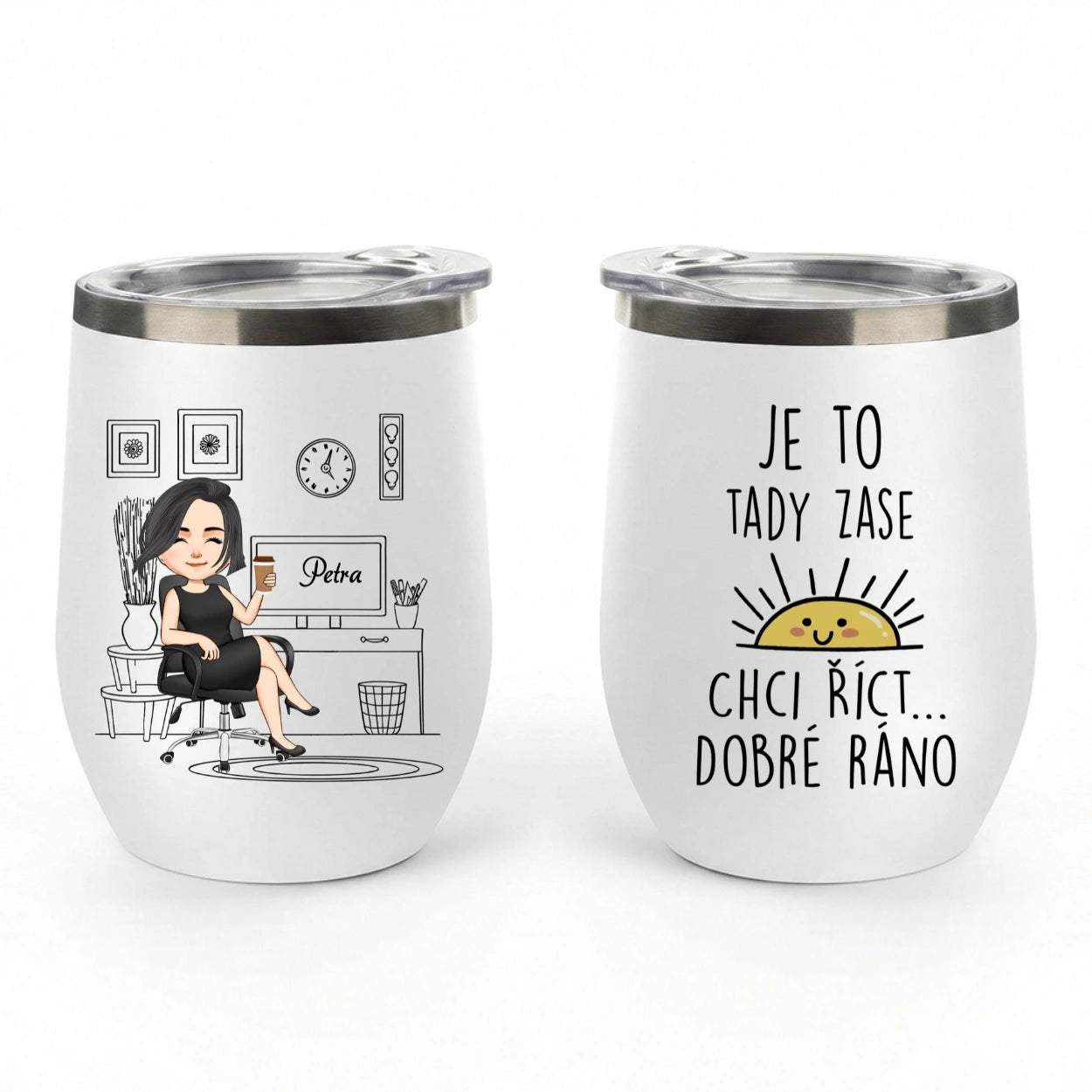 Dvoustěnný termo hrnek z recyklované nerezové oceli, 350 ml - Je to tady zase