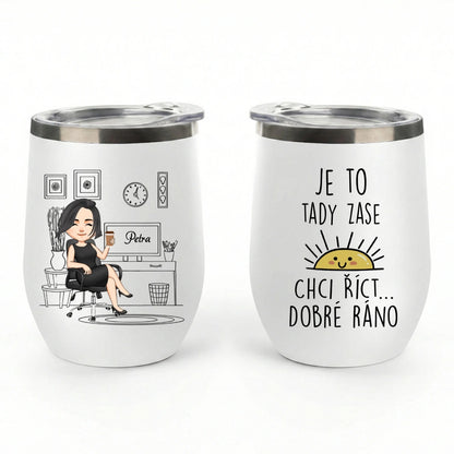 Dvoustěnný termo hrnek z recyklované nerezové oceli, 350 ml - Je to tady zase