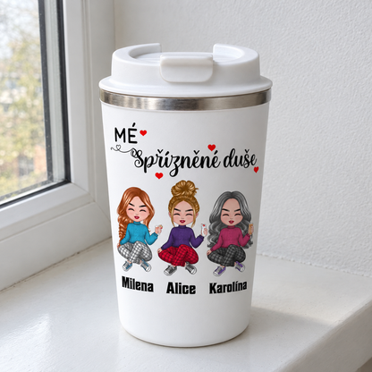 Termohrnek Mé spřízněné duše se 3 holkami a jmény