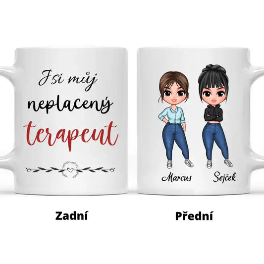 Hrnek - Jsi můj neplacený terapeut 2. verze - Climo.cz