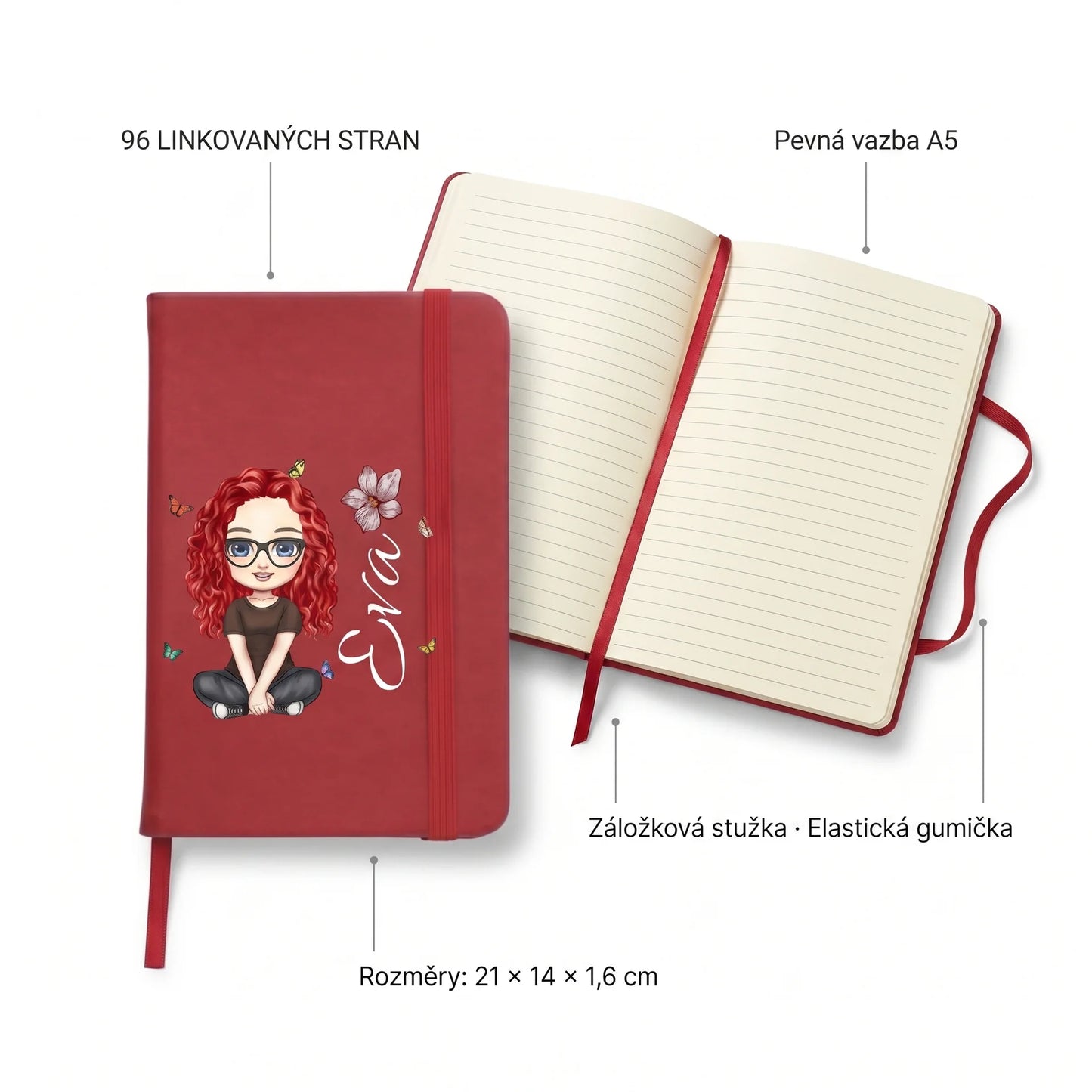 Personalizovaná sada - Jutová taška + Zápisník A5 s avatarem a jménem