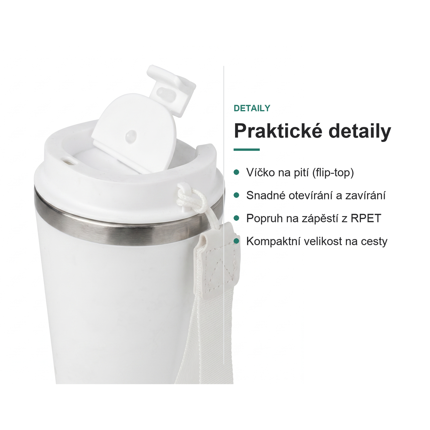 Dvoustěnný termohrnek s popruhem 350 ml - pro milovníky psů a koček