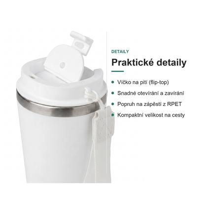 Dvoustěnný termohrnek s popruhem 350 ml - pro milovníky psů a koček