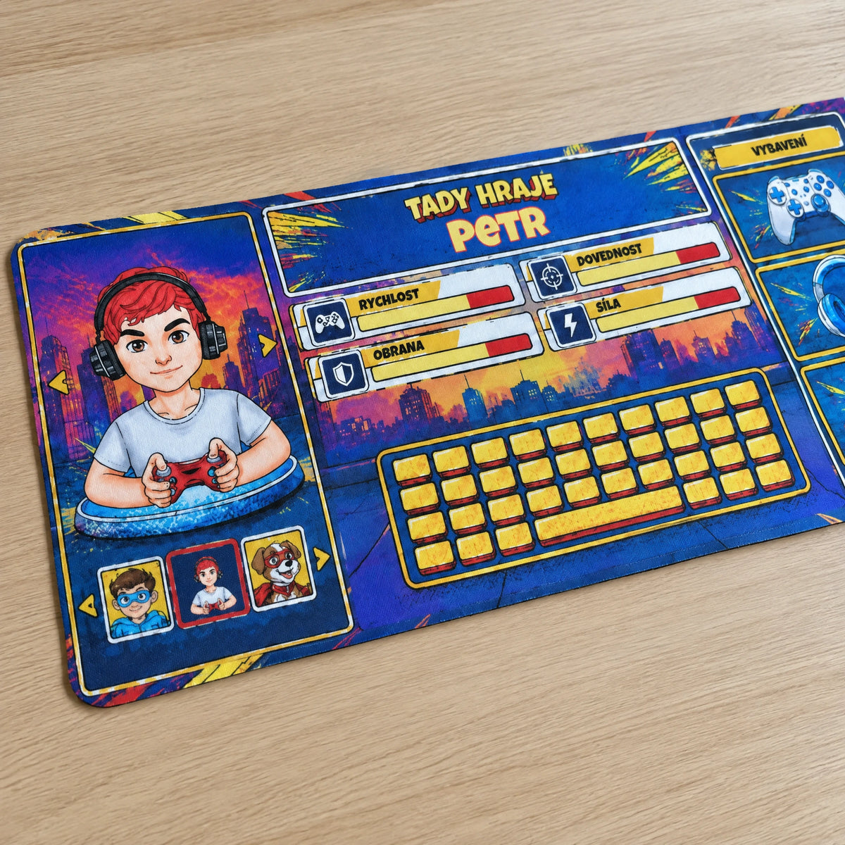 Personalizovaná podložka na stůl Comic XXL se jménem