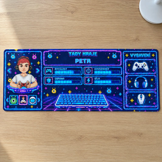 Personalizovaná podložka na stůl Neon XXL se jménem