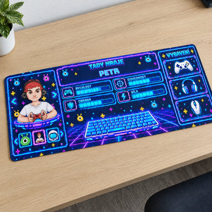 Personalizovaná podložka na stůl Neon XXL se jménem