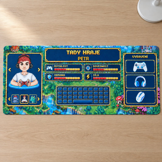 Personalizovaná podložka na stůl Pixel XXL se jménem