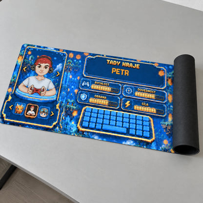 Personalizovaná podložka na stůl Voxel XXL se jménem