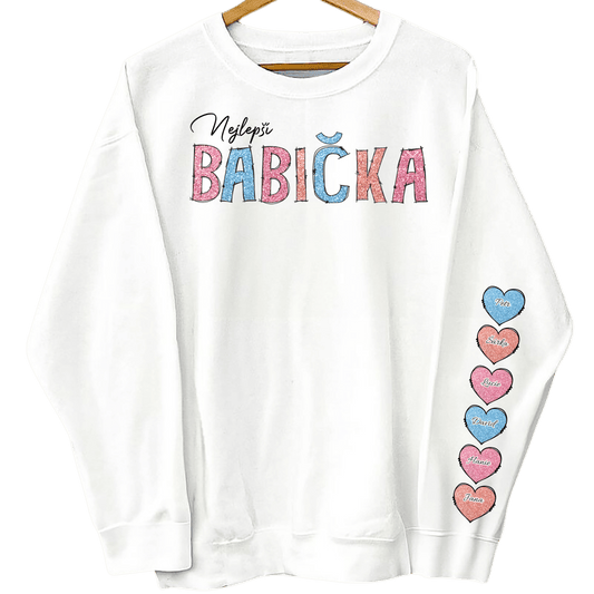 Mikina - Nejlepší Babička 2 (Potisky na rukávu) - Až 10 dětí - Climo.cz