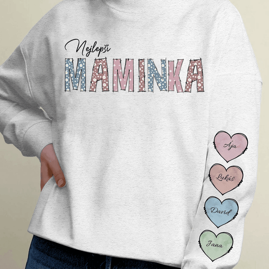Mikina - Nejlepší Maminka (Potisky na rukávu) - Až 10 dětí - Climo.cz