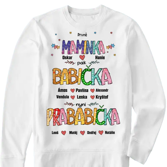 Mikina - Prvně Maminka pak Babička nyní Prababička - až 6 pravnoučat - Climo.cz