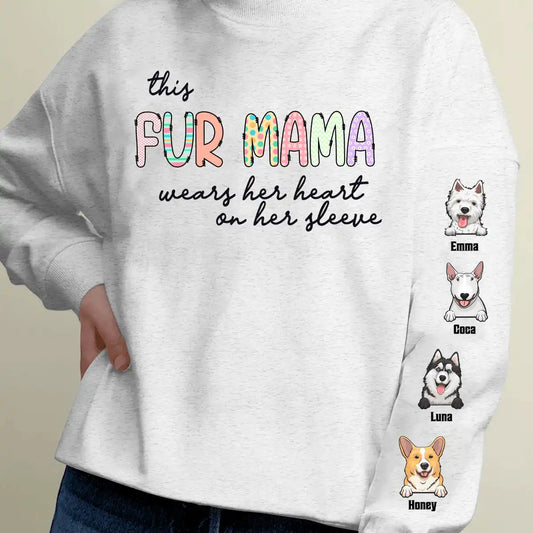 Mikina - This fur mama wears her heart on her sleeve - Až 6 psů - Climo.cz