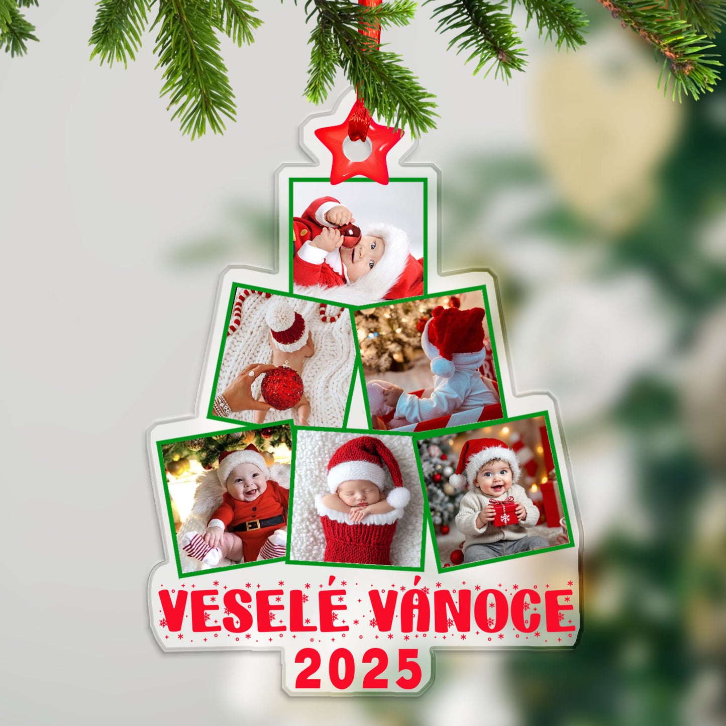Personalizovaná akrylová ozdoba, vánoční dárek 49