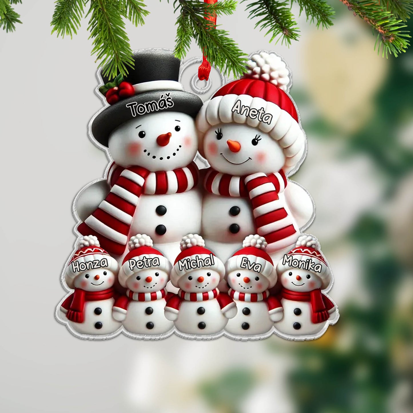 Personalizovaná akrylová ozdoba, vánoční dárek 48