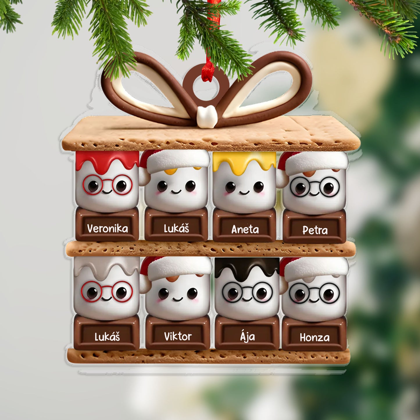 Personalizovaná akrylová ozdoba, vánoční dárek 57