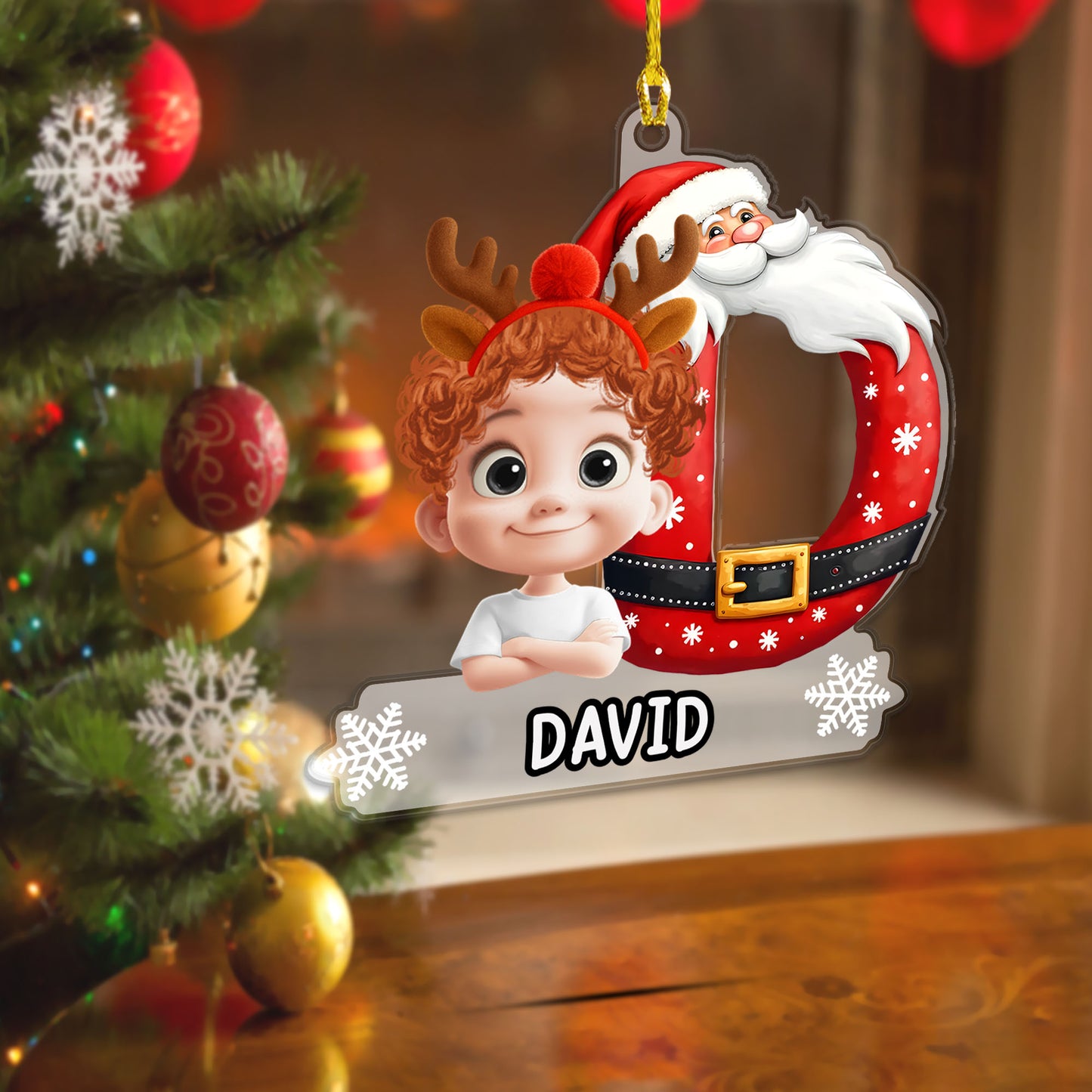 Personalizovaná akrylová ozdoba, vánoční dárek  533