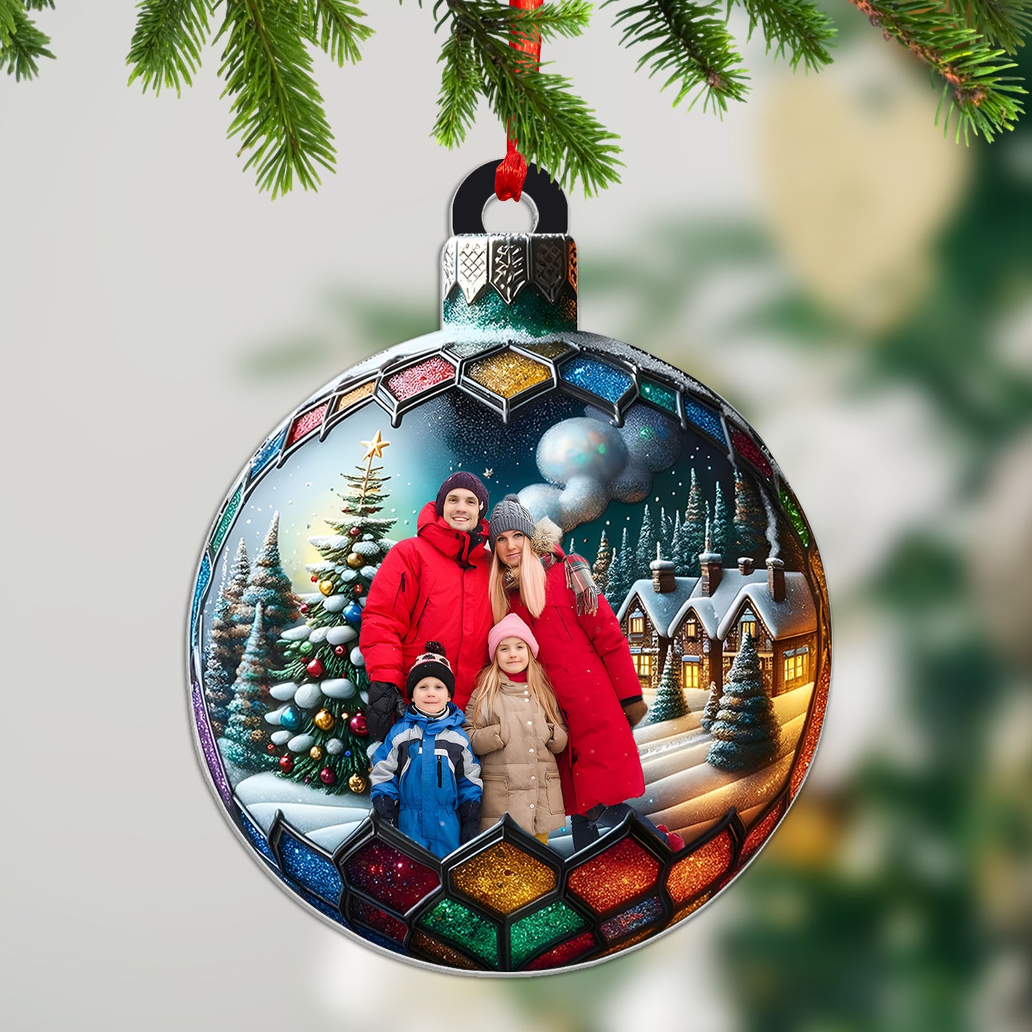 Personalizovaná akrylová ozdoba, vánoční dárek  25