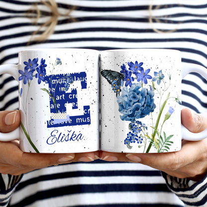 Hrnek – Botanický monogram s vlastním jménem