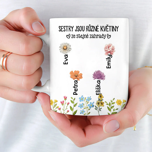 Hrnek -  Sestry jsou jako květiny